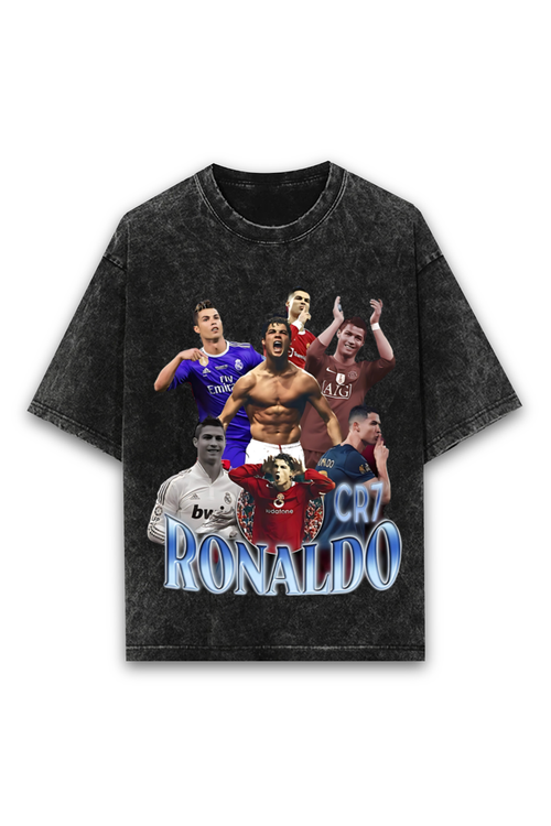 Cristiano Ronaldo CR7 Acid Wash Oversized T-Shirt