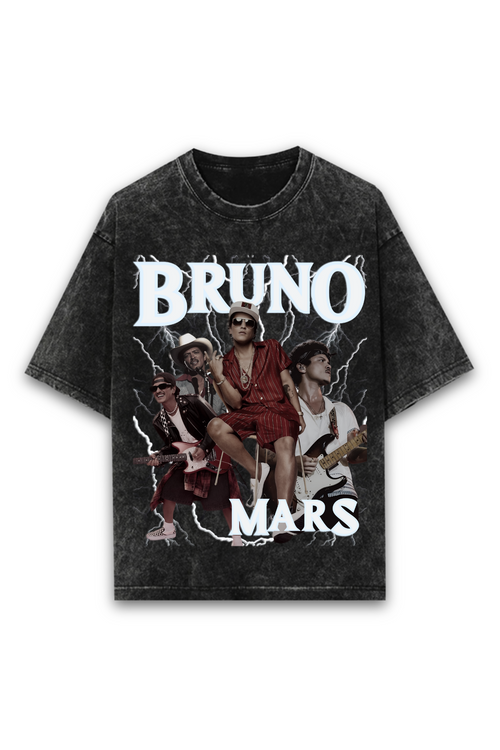 Bruno Mars Acid Wash Oversized T-Shirt