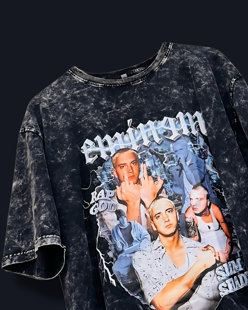 Eminem Acid Wash Oversized T-Shirt