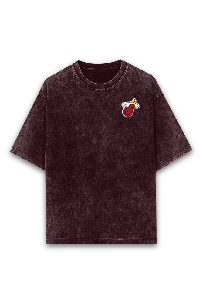 Miami Heat NBA Acid Wash Oversized T-Shirt