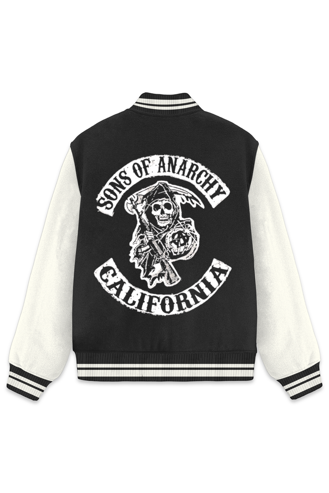 Sons of Anarchy Jax Teller Varsity Jacket Black