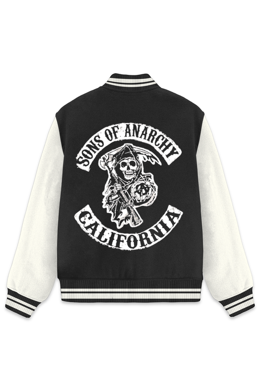 Sons of Anarchy Jax Teller Varsity Jacket Black