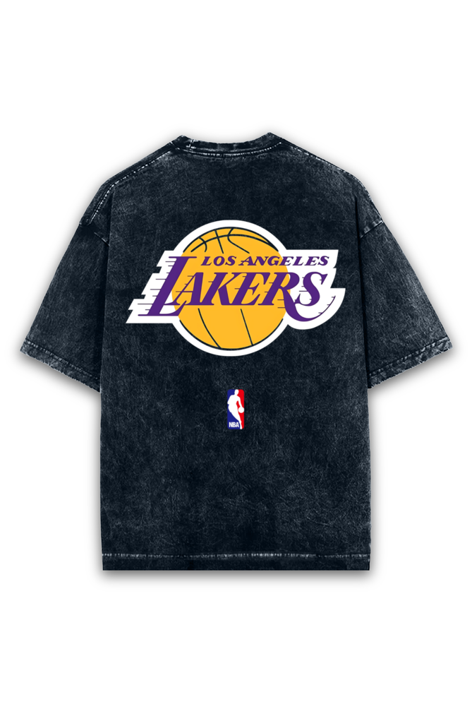 Los Angeles Lakers NBA Acid Wash Oversized T-Shirt