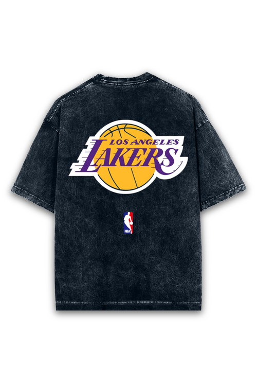Los Angeles Lakers NBA Acid Wash Oversized T-Shirt