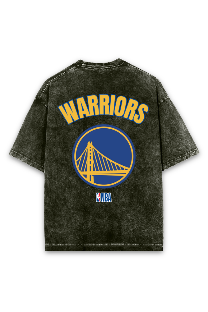 Golden State Warriors NBA Acid Wash Oversized T-Shirt