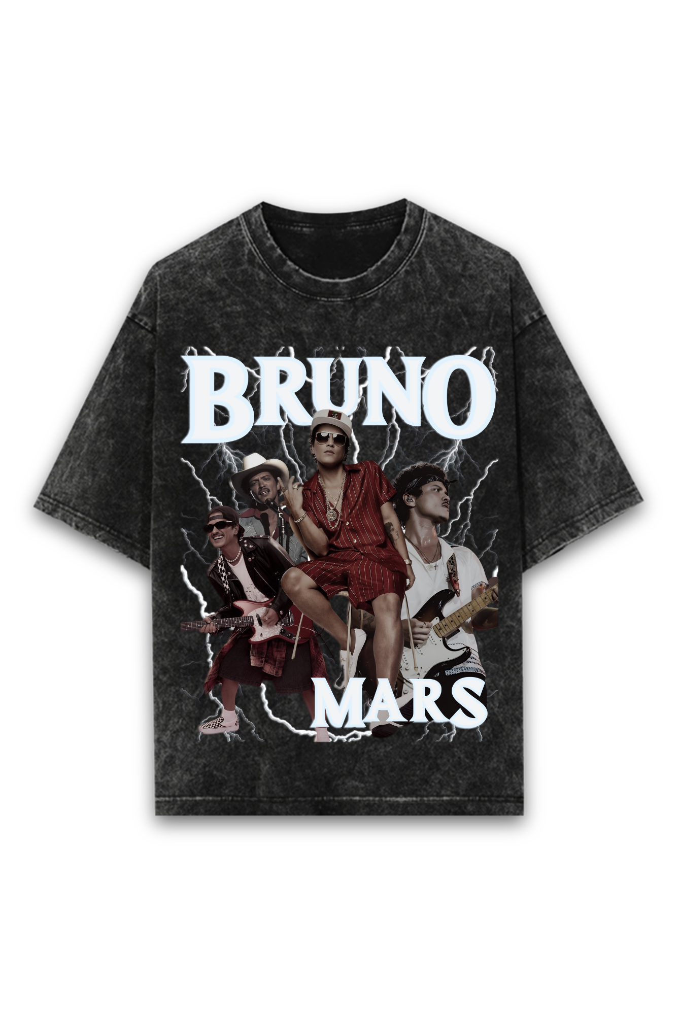 Bruno Mars Acid Wash Oversized T-Shirt