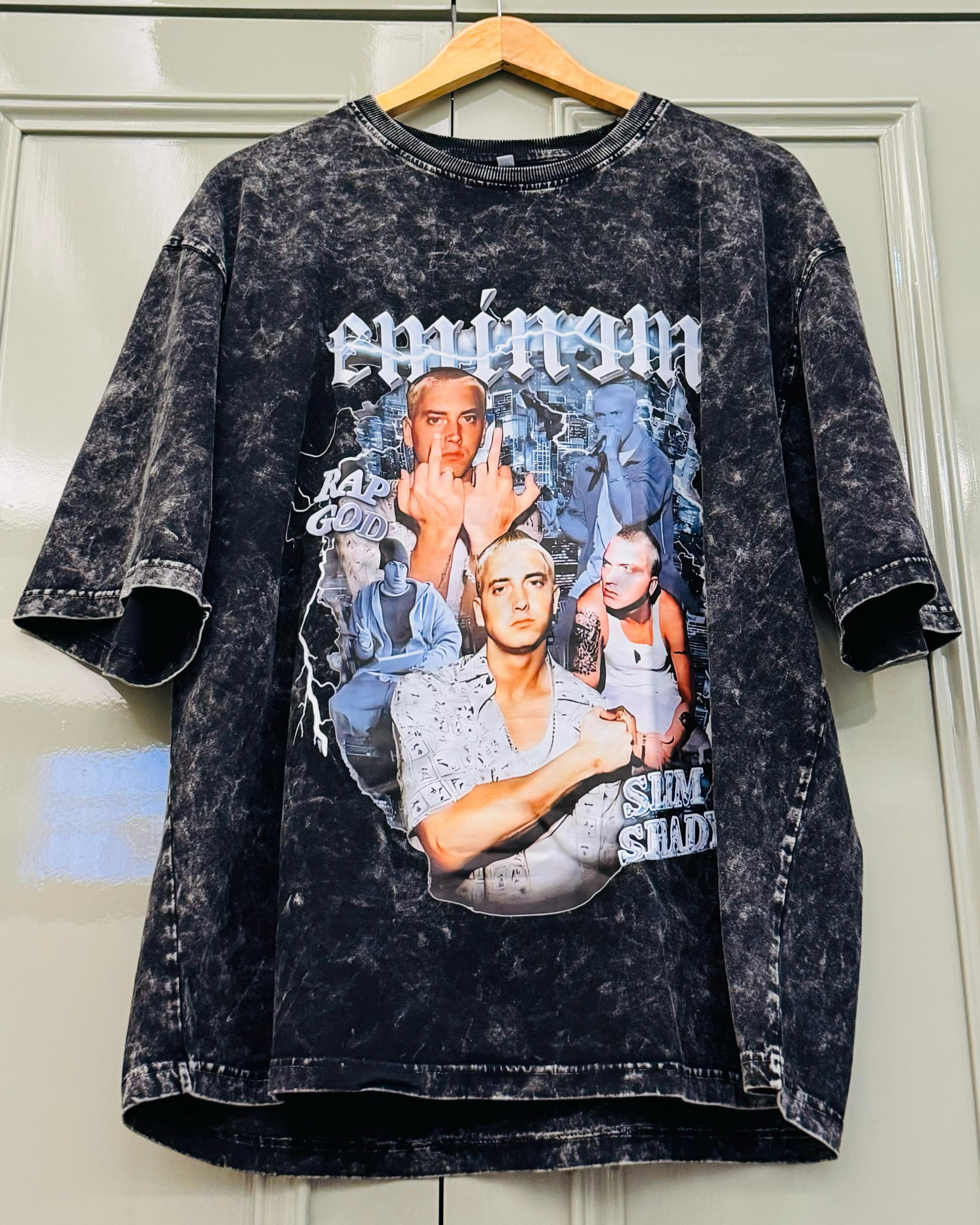 Eminem Acid Wash Oversized T-Shirt
