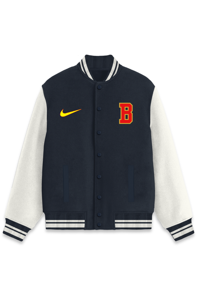 FC Barcelona Varsity Jacket Navy Blue