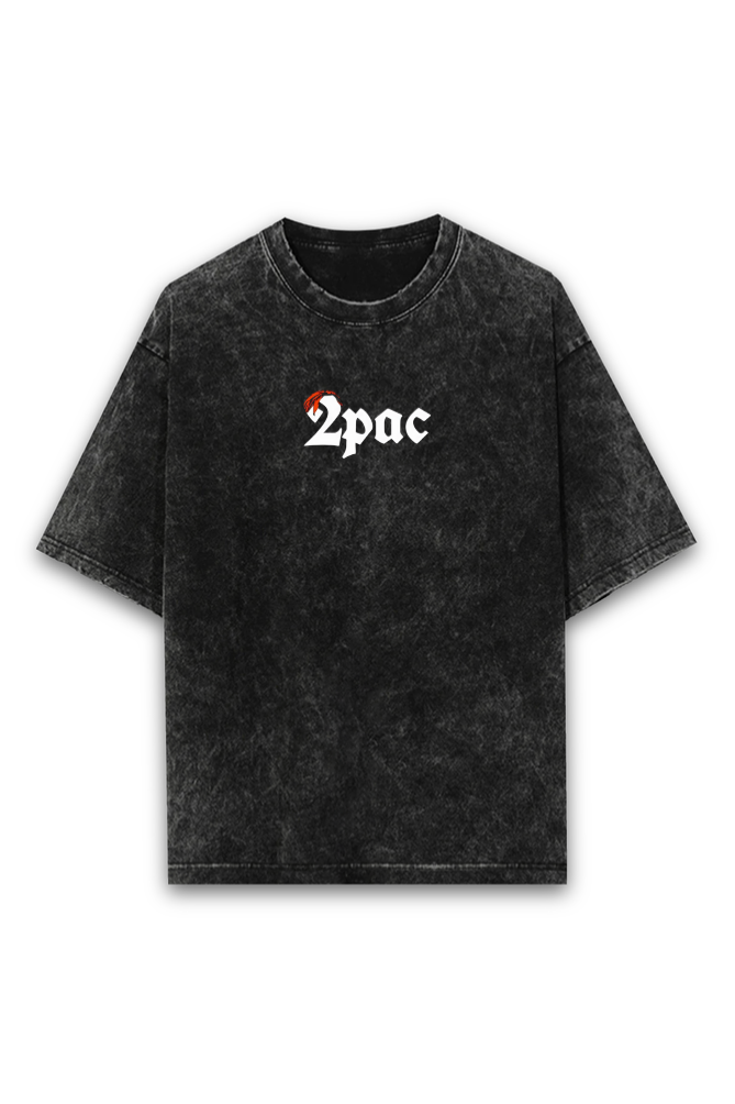 2 Pac Acid Wash Oversized T-Shirt