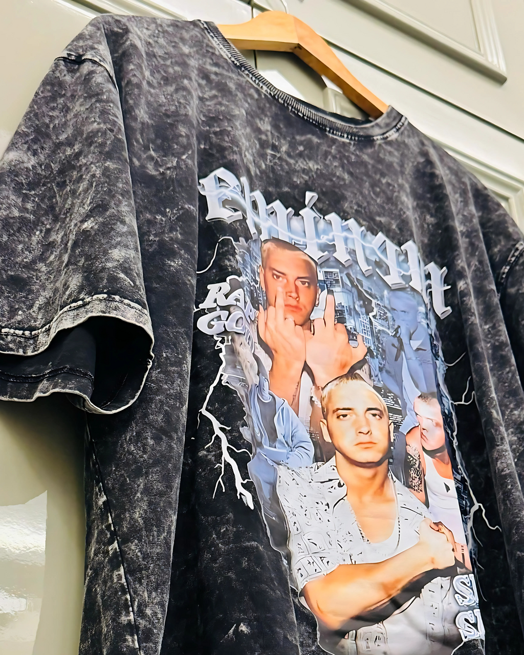 Eminem Acid Wash Oversized T-Shirt
