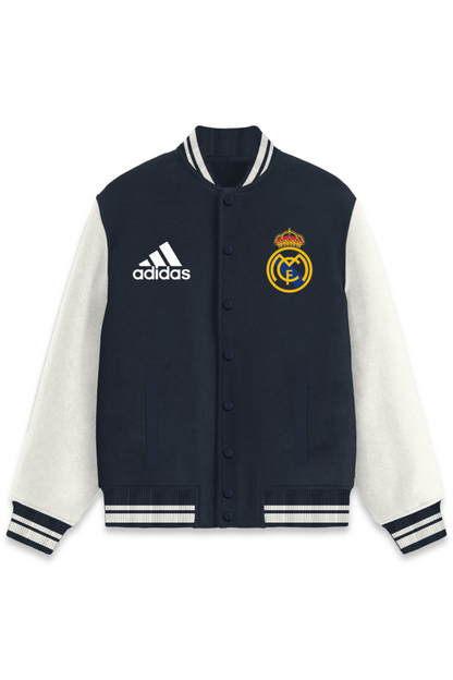 Real Madrid Varsity Jacket Navy Blue