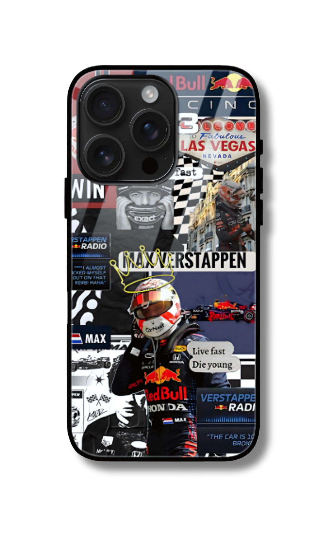 Max Verstappen F1 Iphone Glass Case