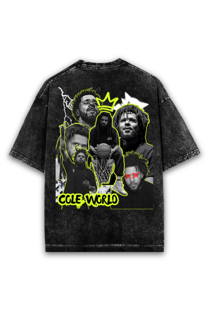 Cole World Acid Wash Oversized T-Shirt