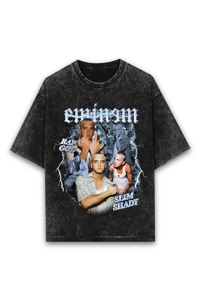 Eminem Acid Wash Oversized T-Shirt