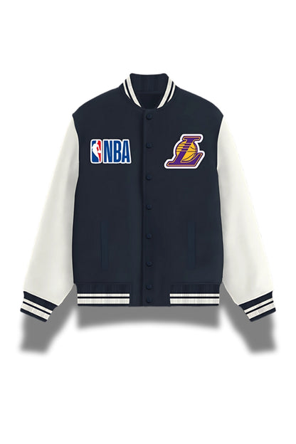 Los Angeles Lakers NBA Varsity Jacket Navy Blue