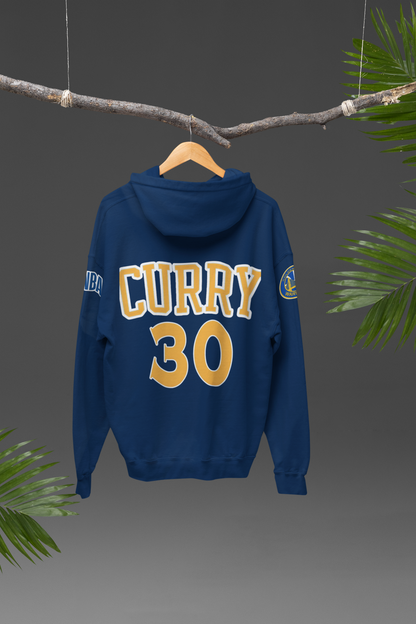 Stephen Curry 30 Golden State Warriors NBA Oversized Hoodie Navy Blue