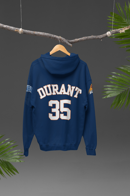 Kevin Durant 35 Phoenix Suns NBA Oversized Hoodie Navy Blue