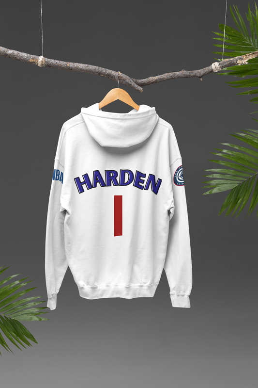 James Harden LA Clippers 1 NBA Oversized Hoodie White