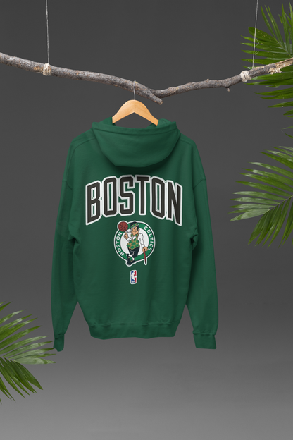 Boston Celtics Oversized Heavyweight NBA Hoodie Bottle Green