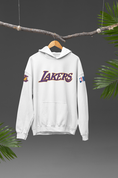 LeBron James Los Angeles Lakers 23 NBA Oversized Hoodie White