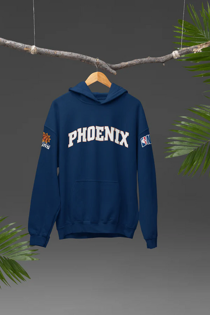 Kevin Durant 35 Phoenix Suns NBA Oversized Hoodie Navy Blue